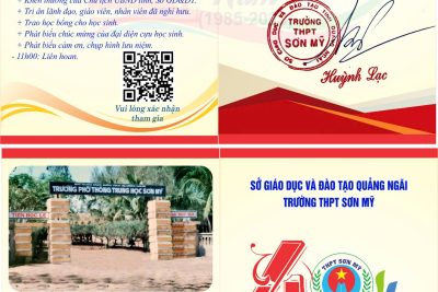 Giấy mời dự Lễ Kỷ niệm 40 năm thành lập trường